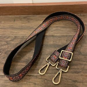 Crossbody Strap for bags or purses - black/multicolor